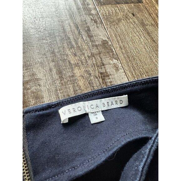 Veronica Beard Navy Pull On Trousers Skinny Stretchy Size 8 - Picture 2 of 5